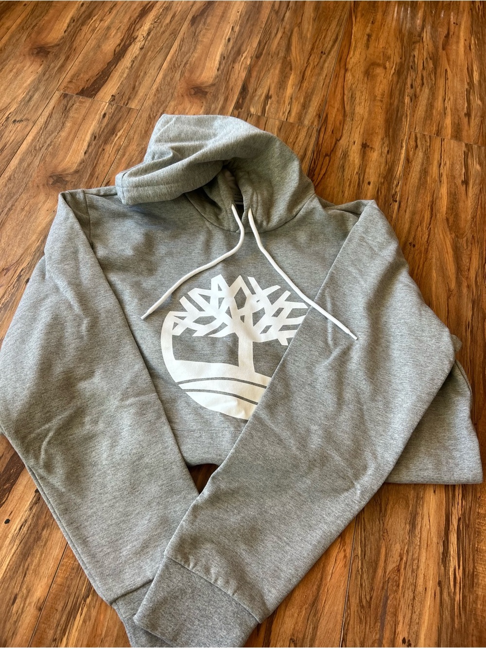 Timberland Gray Hoodie with White Logo